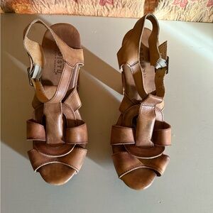 BED|STU Brown Leather Strappy Sandals